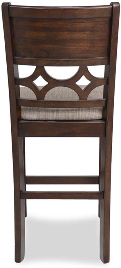 5-Piece Counter Height Dining Set with Table and 4 Chairs, Cherry Brown Kitchen and Dining Room Furniture Collection