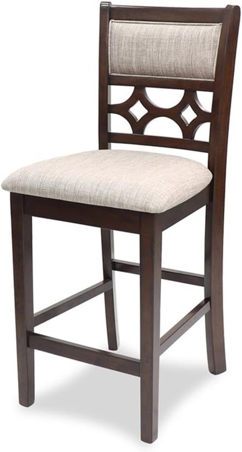 5-Piece Counter Height Dining Set with Table and 4 Chairs, Cherry Brown Kitchen and Dining Room Furniture Collection