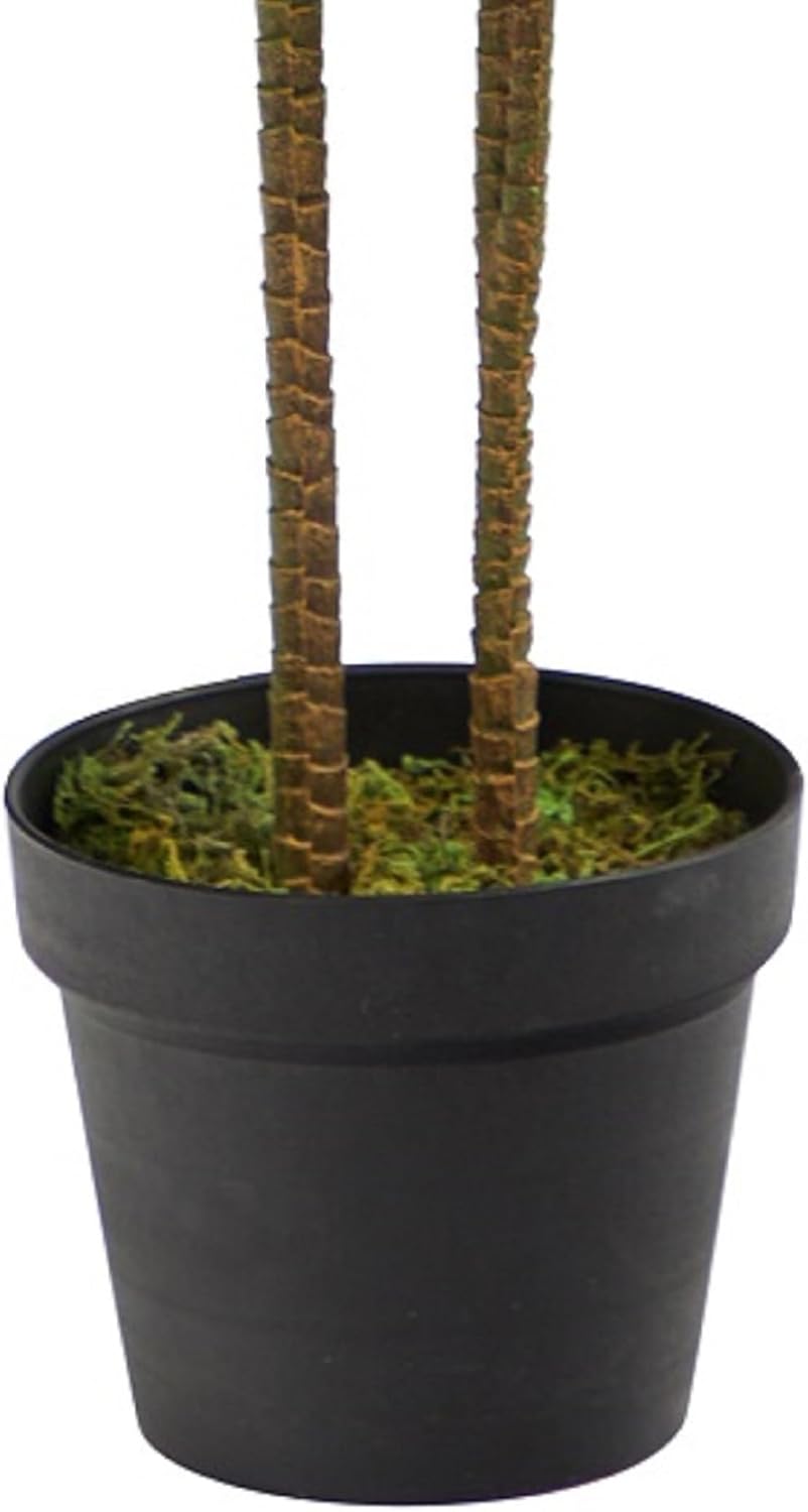 48-Inch Artificial Dracaena Tree with Real Touch Leaves and Decorative Pot, Maintenance-Free Indoor Floor Plant for Living Room, Office and Home Décor