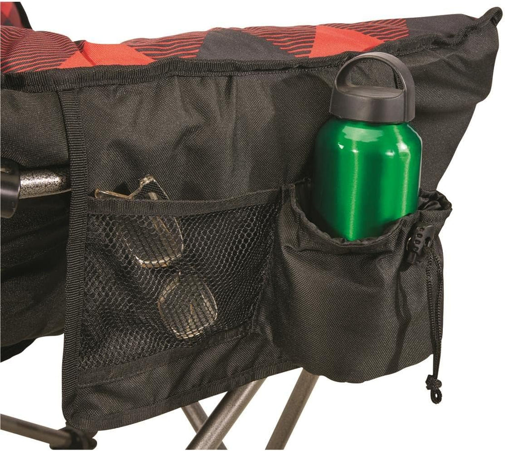 Oversized Folding Camping Chair with Padded Seat, Heavy Duty Portable Outdoor Chair with 500 lb Capacity for Camping, Tailgating, Fishing and Backyard Relaxation