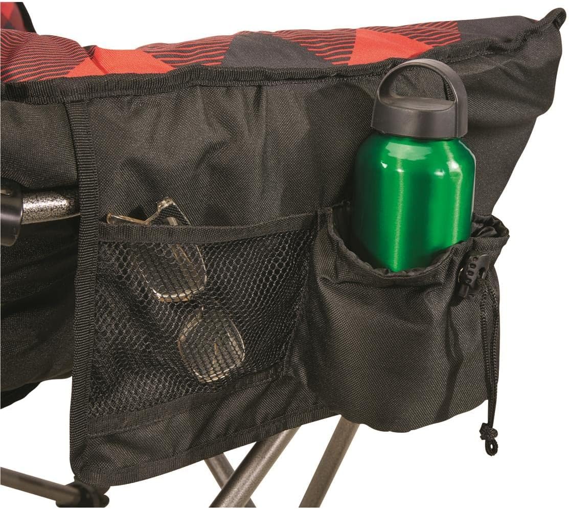 Oversized Folding Camping Chair with Padded Seat, Heavy Duty Portable Outdoor Chair with 500 lb Capacity for Camping, Tailgating, Fishing and Backyard Relaxation
