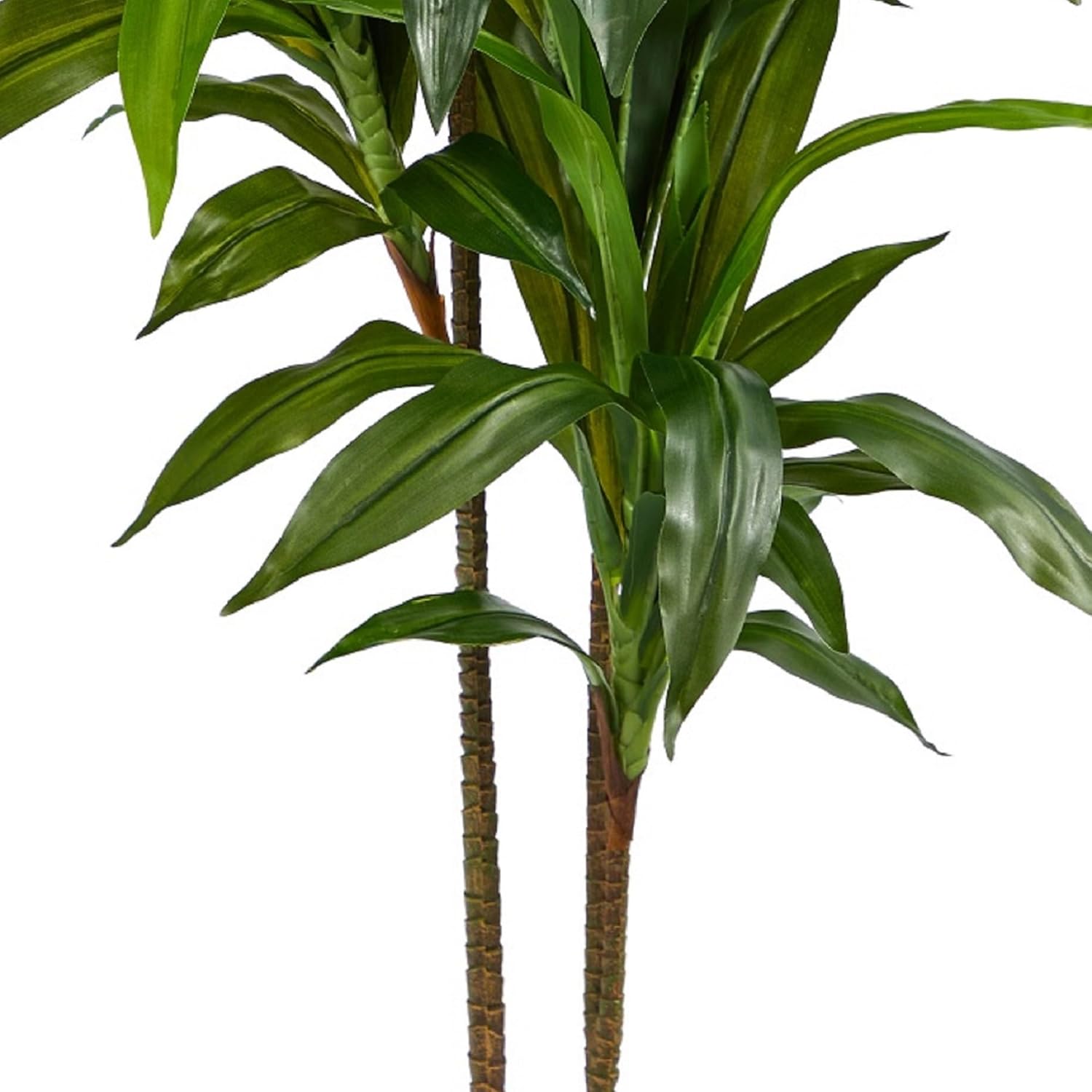 48-Inch Artificial Dracaena Tree with Real Touch Leaves and Decorative Pot, Maintenance-Free Indoor Floor Plant for Living Room, Office and Home Décor