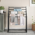 5-Tier Freestanding Towel Rack for Bathroom and Outdoor Use, Large Capacity Towel Drying Stand for Bath Towels, Pool Towels, Blankets and Linen Storage